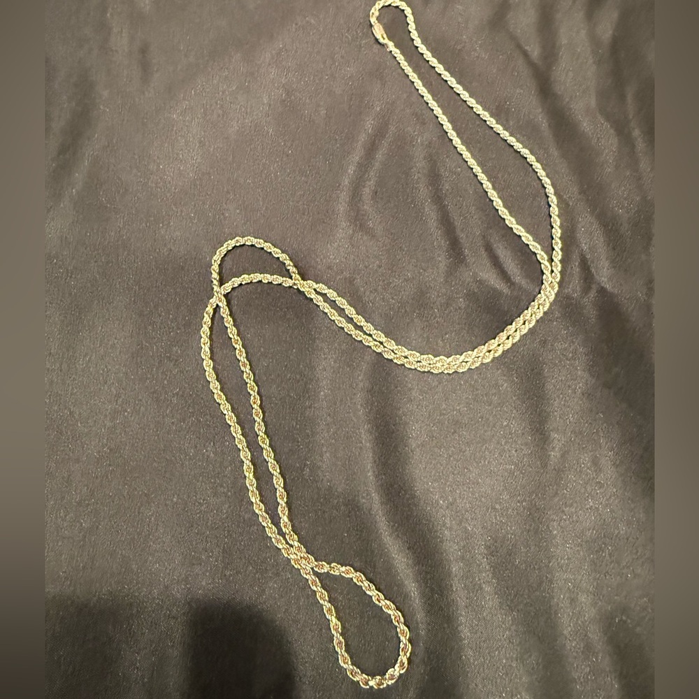 Elegant .925 Silver Rope Chain Necklace